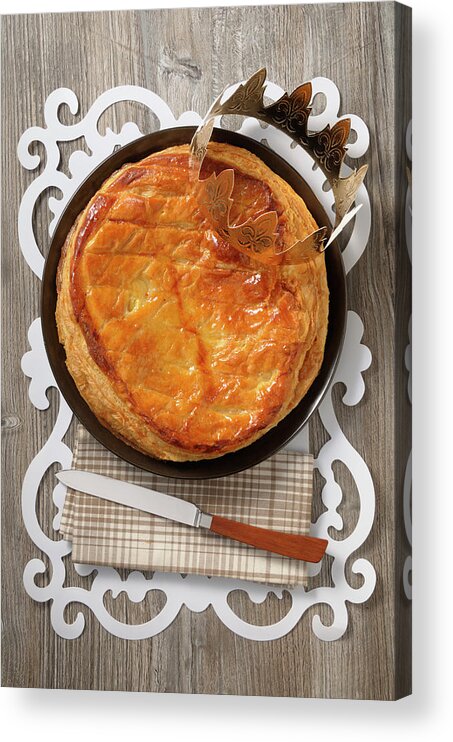 Crown Acrylic Print featuring the photograph Galette Des Rois In French by Riou