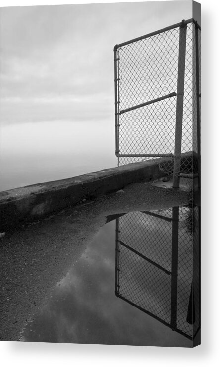 Black And White Acrylic Print featuring the photograph Gate by Arkady Kunysz