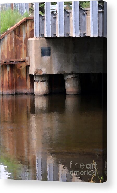 Genesee County Acrylic Print featuring the photograph Genesee Bridge by Lynellen Nielsen