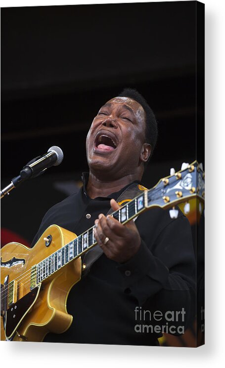 Craig Lovell Acrylic Print featuring the photograph George Benson Sings by Craig Lovell