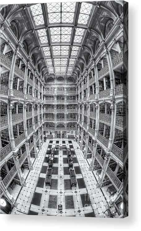 Clarence Holmes Acrylic Print featuring the photograph George Peabody Library IV by Clarence Holmes