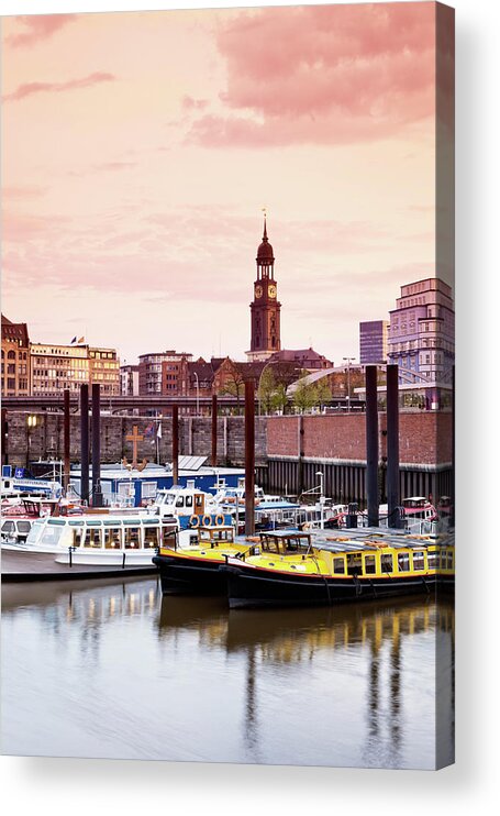 Tourboat Acrylic Print featuring the photograph Germany, Hamburg, View Of Saint by Westend61