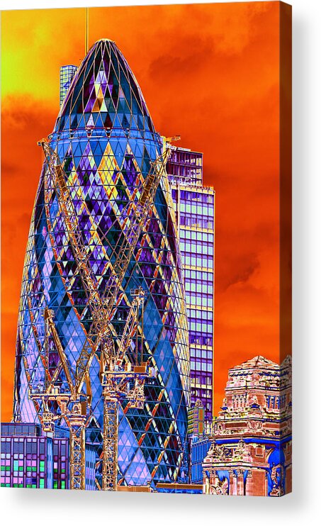 Gherkin Acrylic Print featuring the photograph Gherkin by Richard Henne