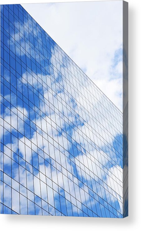 Downtown District Acrylic Print featuring the photograph Glass Modern Building by Bluehill75