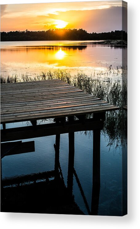 Fishing Acrylic Print featuring the photograph Golden Light by Parker Cunningham
