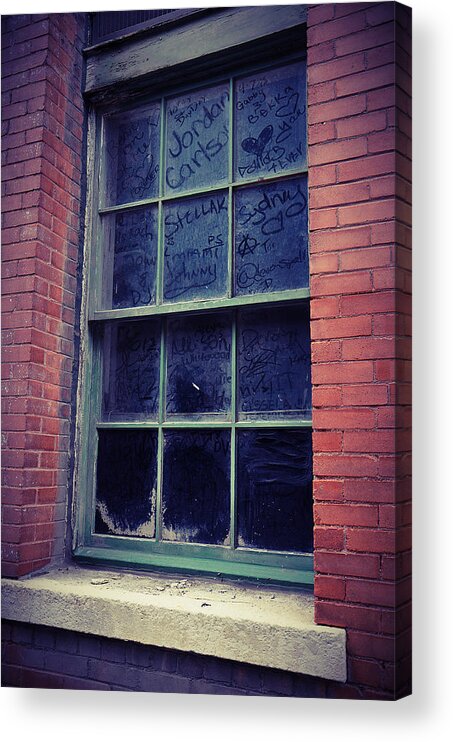 Graffiti Acrylic Print featuring the photograph Graffiti in the Dust by Jeanne May