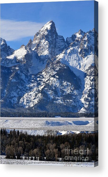 Mountains Acrylic Print featuring the photograph Grand Teton by Dorrene BrownButterfield