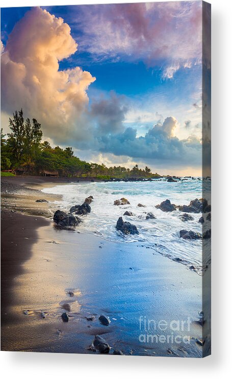 America Acrylic Print featuring the photograph Hana Bay Palette by Inge Johnsson