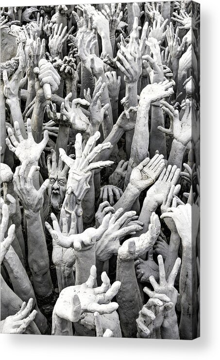 Hands Acrylic Print featuring the photograph Hands by Maria Coulson
