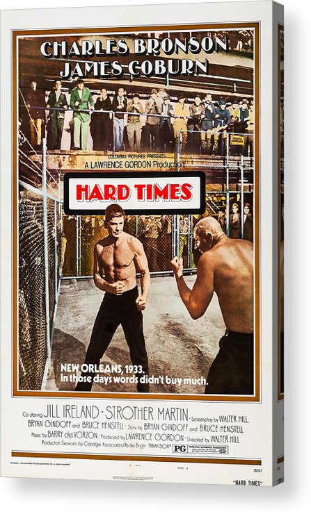 1970s Poster Art Acrylic Print featuring the photograph Hard Times, Us Poster Art, Front by Everett