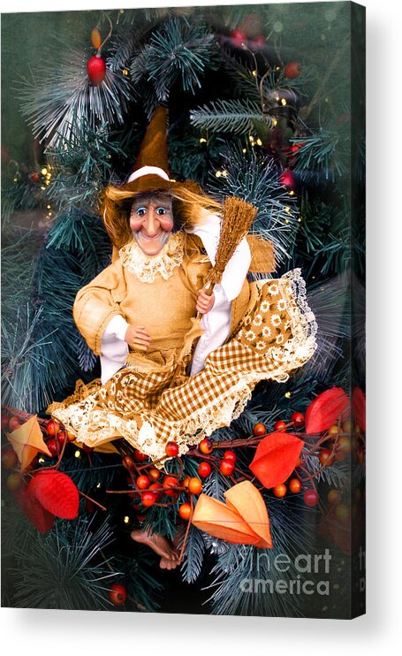 Witch Acrylic Print featuring the photograph Harvest Witch by Terri Waters