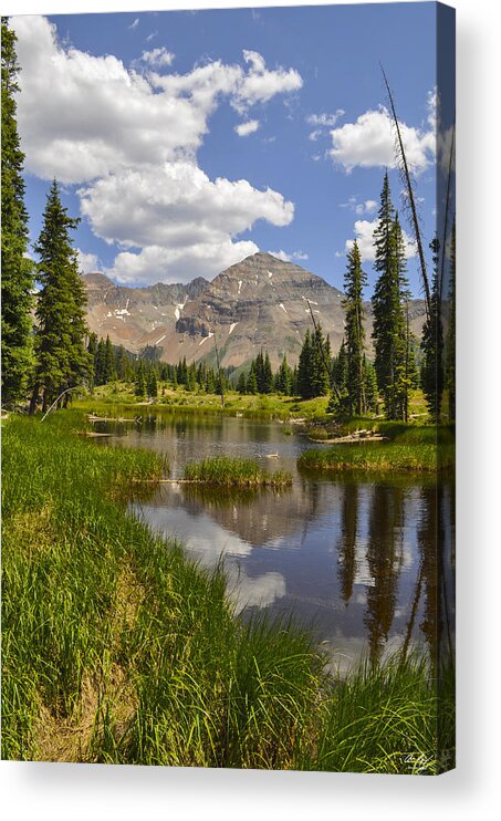 Colorado Acrylic Print featuring the photograph Hesperus Mountain Reflection by Aaron Spong