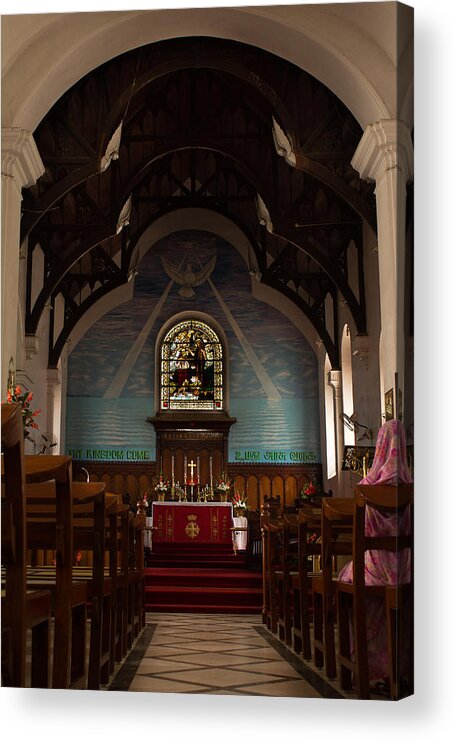 Holy Trinity Church Acrylic Print featuring the photograph Holy Trinity Church Bangalore by SAURAVphoto Online Store