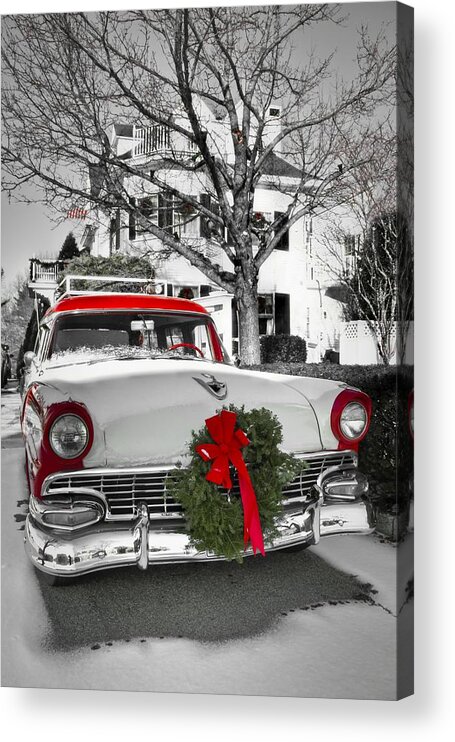 Cars Acrylic Print featuring the photograph Home for the Holidays by Brenda Giasson