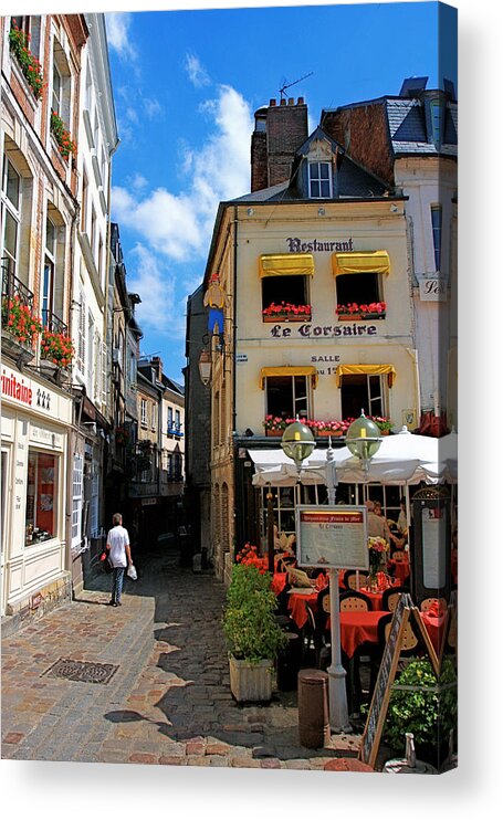France Acrylic Print featuring the photograph Honfleur Stroll by Rochelle Berman