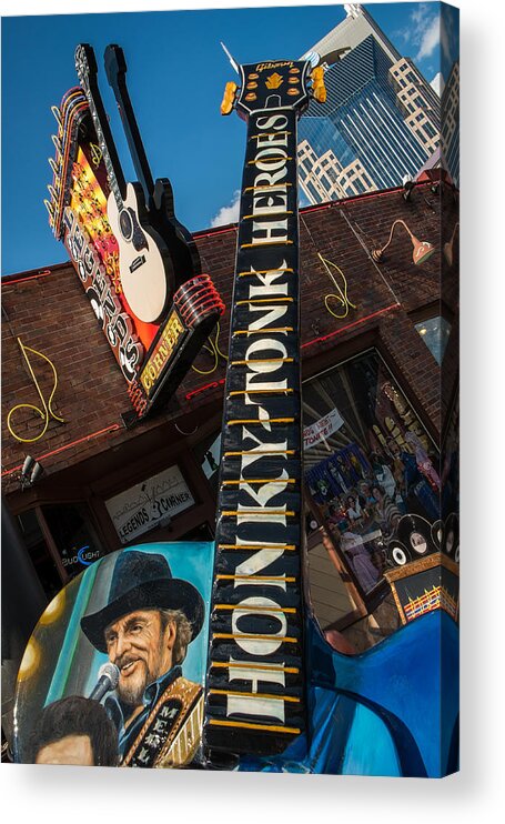 Nashville Acrylic Print featuring the photograph Honky-Tonk Heroes by Glenn DiPaola