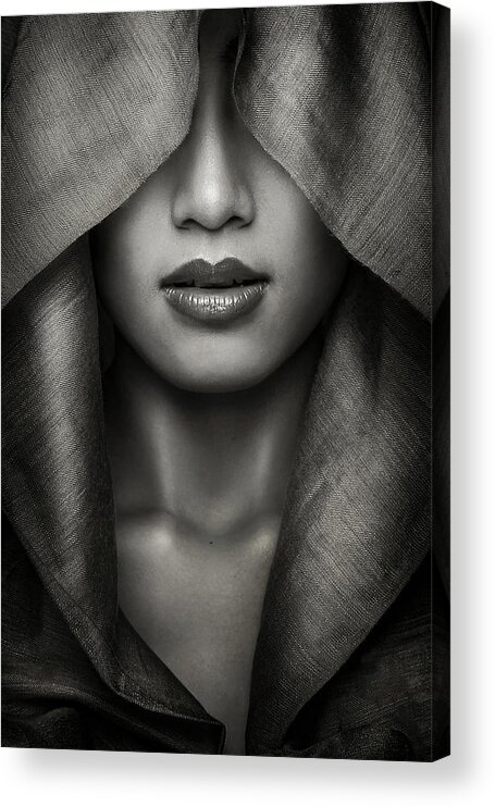 Bw Acrylic Print featuring the photograph Hood by Azalaka