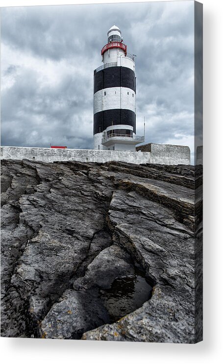 Hook Acrylic Print featuring the photograph Hook Head Lighthouse by Nigel R Bell