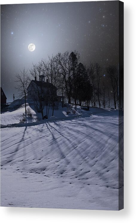 Astronomy Acrylic Print featuring the photograph House on the Hill by Larry Landolfi