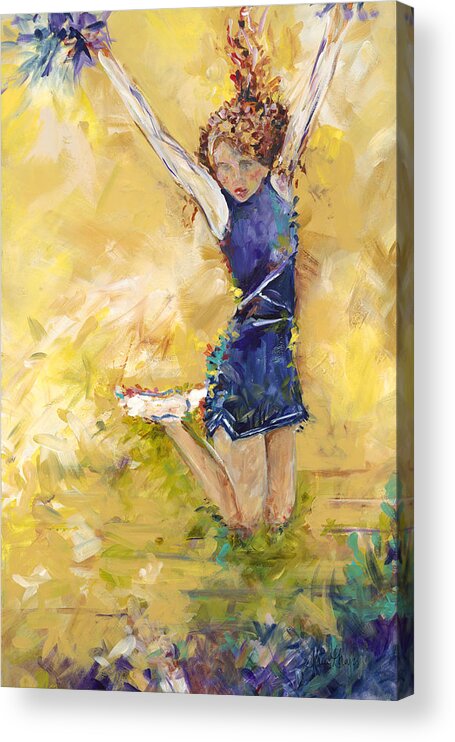 Cheer Team Acrylic Print featuring the painting Hurrah by Karen Ahuja