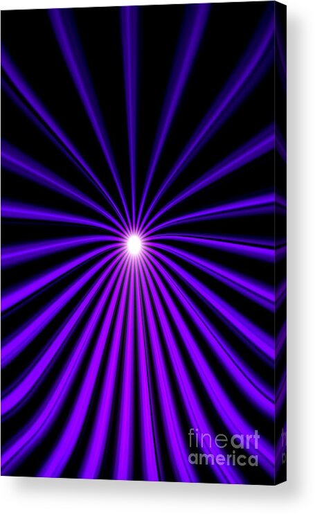 Hyperspace Acrylic Print featuring the painting Hyperspace Violet Portrait by Pet Serrano