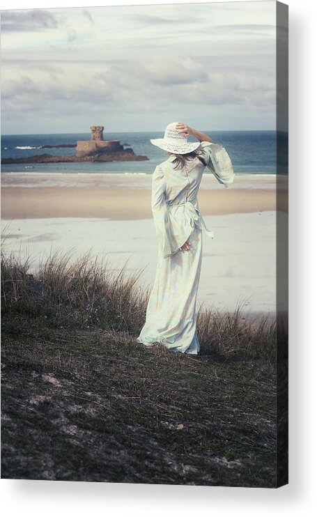Woman Acrylic Print featuring the photograph I see the horizon by Joana Kruse