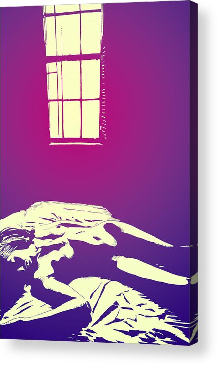 Cover Acrylic Print featuring the drawing Interior 1 by Giuseppe Cristiano