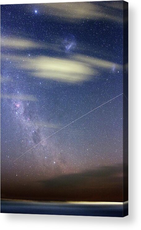 International Space Station Acrylic Print featuring the photograph Iss In Southern Hemisphere Skies by Luis Argerich