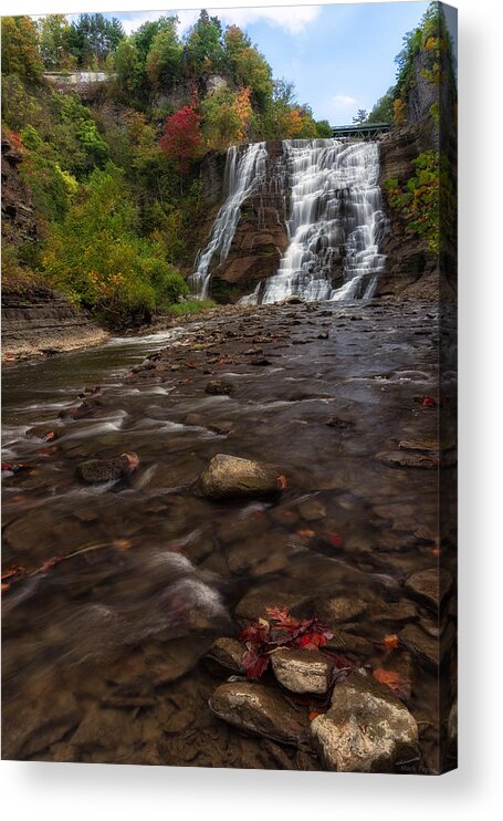 Ithaca Falls Acrylic Print featuring the photograph Ithaca Falls 2 by Mark Papke