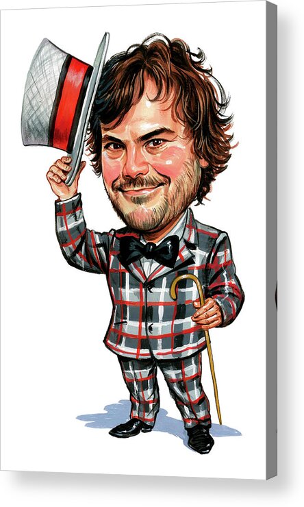 Jack Black Acrylic Print featuring the painting Jack Black by Art 