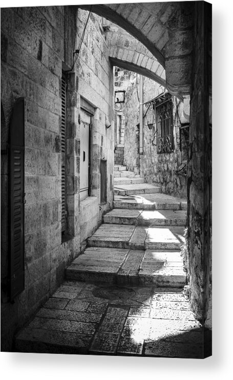 Israel Acrylic Print featuring the photograph Jerusalem street by Alexey Stiop