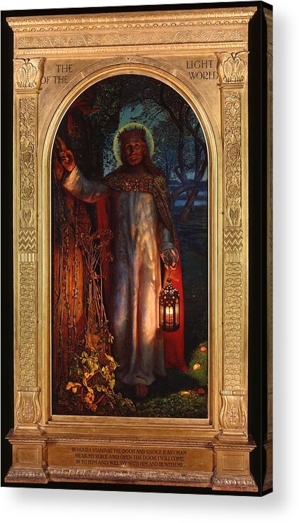 Jesus Acrylic Print featuring the painting Jesus The Light of the World by Philip Ralley