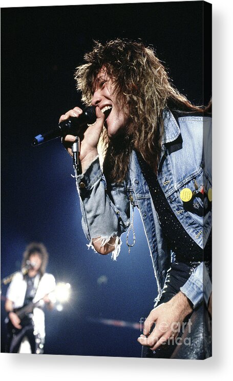 Jon Bon Jovi Acrylic Print featuring the photograph Bon Jovi '87 #1 by Chris Deutsch