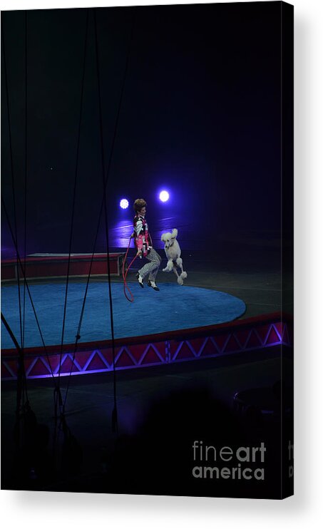 Circus Acrylic Print featuring the photograph Jumprope with Fido by Robert Meanor