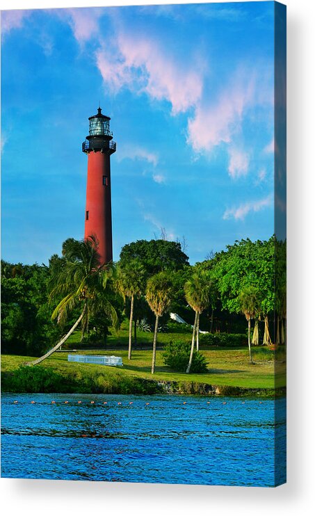 Lighthouse Acrylic Print featuring the photograph Jupiter Florida Lighthouse by Laura Fasulo