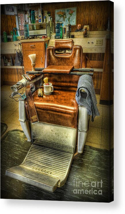 Barber Signs Acrylic Print featuring the photograph Just a Little off the Top II - Barber Shop by Lee Dos Santos