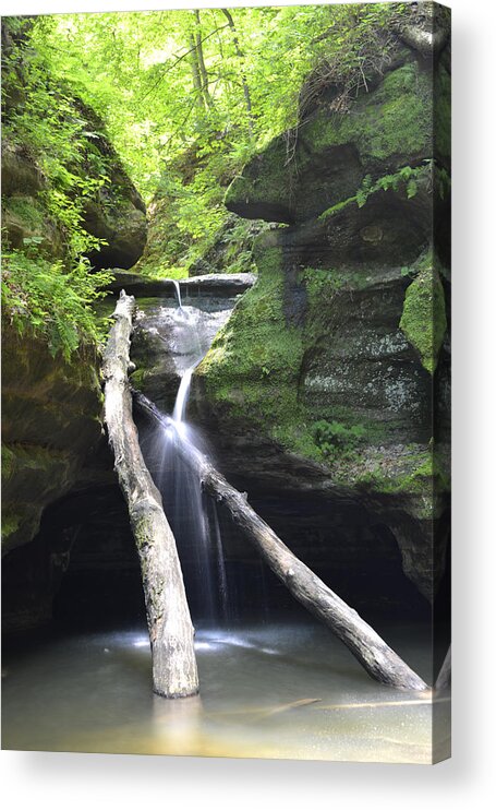 Starved Rock Acrylic Print featuring the photograph Kaskaskia Canyon Falls by Forest Floor Photography