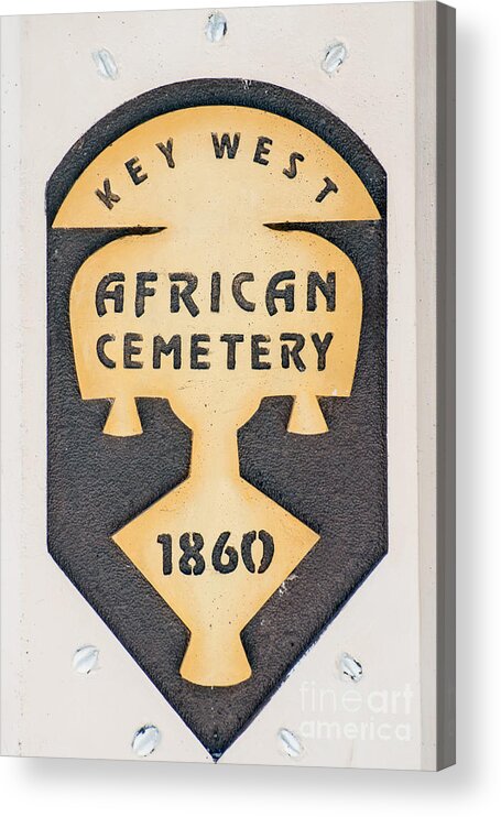 African Cemetery Acrylic Print featuring the photograph Key West African Cemetery 3 - Key West by Ian Monk