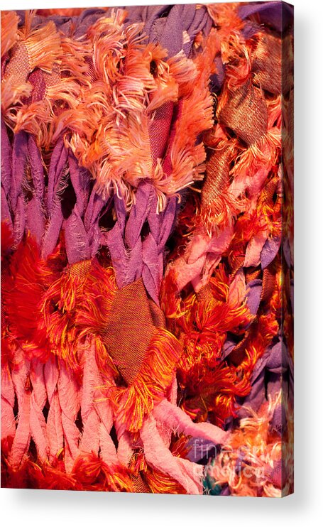 Cambodian Acrylic Print featuring the photograph Knotted Silk 04 by Rick Piper Photography
