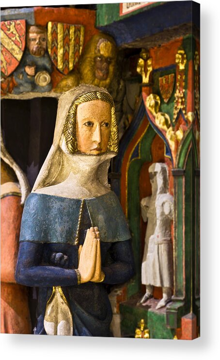 Collegiale De Neuchatel Acrylic Print featuring the photograph Lady in blue by Charles Lupica