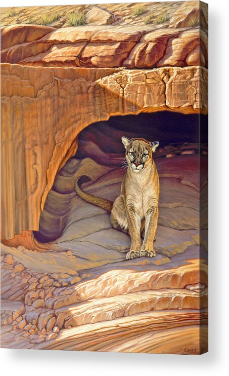 Wildlife Acrylic Print featuring the painting Lady of the Canyon by Paul Krapf