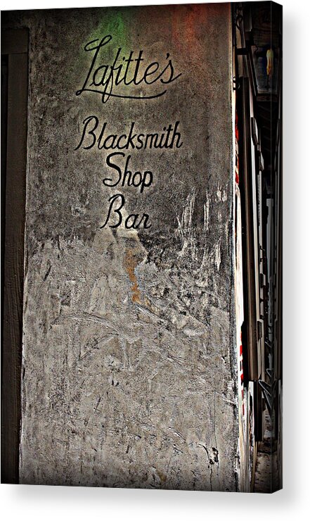 Lafitte Acrylic Print featuring the photograph Lafitte's Blacksmith Shop Bar by Beth Vincent