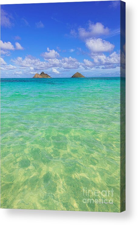 Lanikai Beach Acrylic Print featuring the photograph Lanikai Beach Crystal Clear Water by Aloha Art