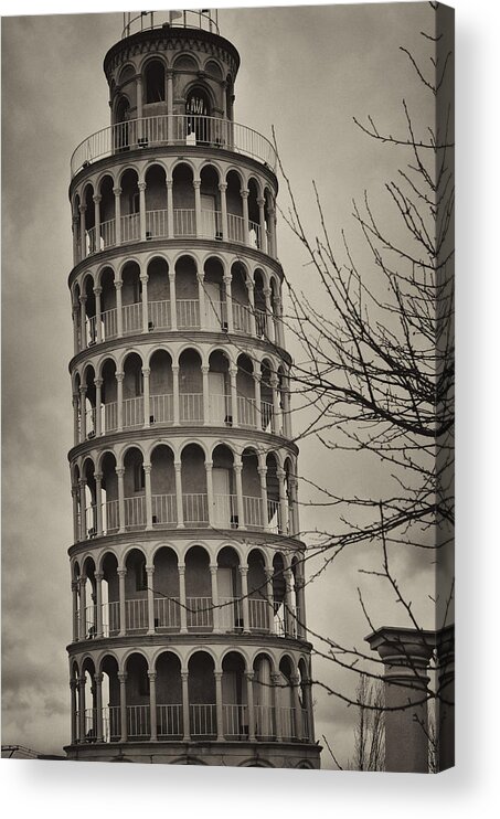 Tower Acrylic Print featuring the photograph Leaning Tower by Miguel Winterpacht