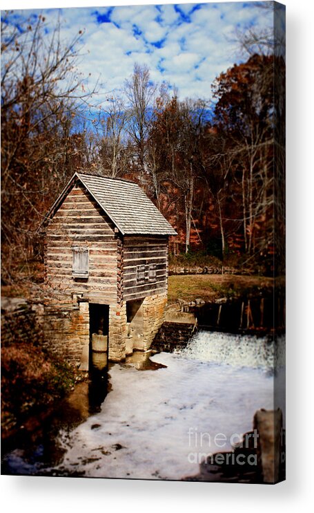 Levi Acrylic Print featuring the photograph Levi Jackson Park Water Mill by Stephanie Frey