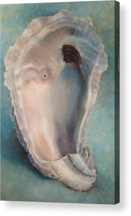 Oyster Acrylic Print featuring the painting Libby's Oyster by Pam Talley