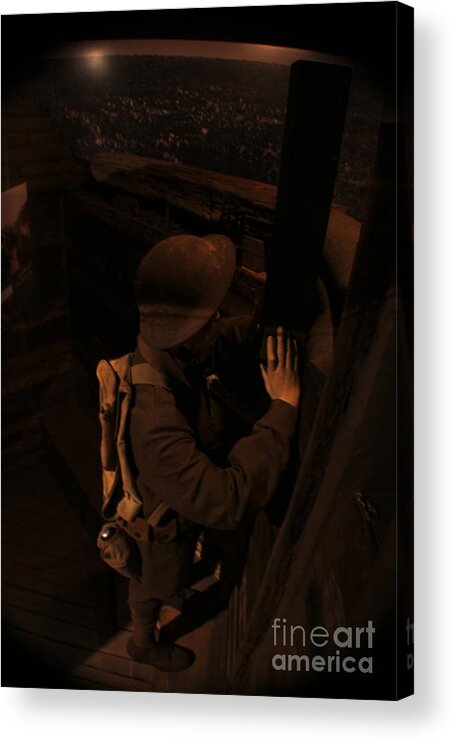 Life Acrylic Print featuring the photograph Life in the trenches WW1 image 2 by Joel Loftus
