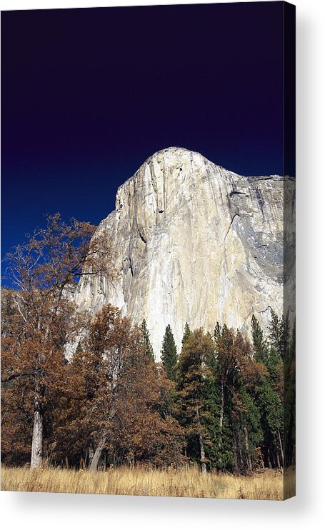 Feb0514 Acrylic Print featuring the photograph Light On Face Of El Capitan Yosemite by Gerry Ellis