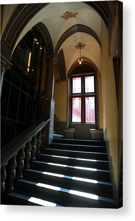 Europe Acrylic Print featuring the photograph Lighted Stairs by Richard Gehlbach
