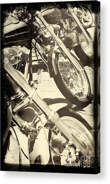 Bikes Acrylic Print featuring the photograph Line Up by Pam Holdsworth